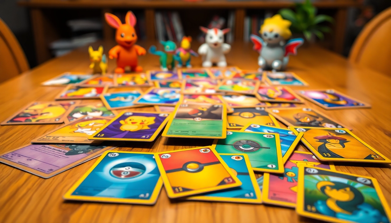 Explore a collection of Pokémon cards in India displayed with vivid colors and interactive figures.