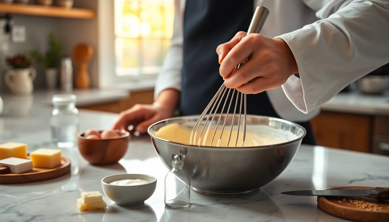 Maak mousseline saus en ontdek de romige textuur in deze keuken.