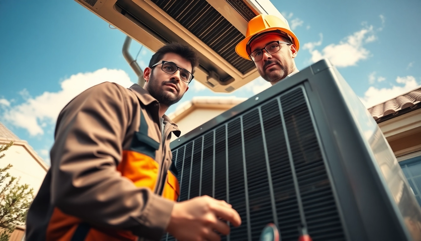 Technician providing ac repair phoenix az service at a home in bright sunny conditions.